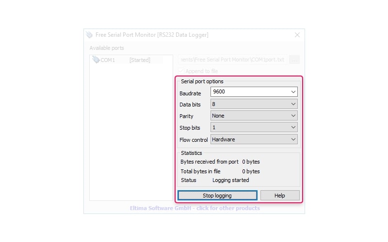 serial port data logger software free